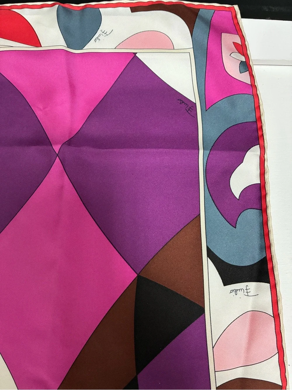 Vintage Pucci Vibrant Geometric Silk Scarf